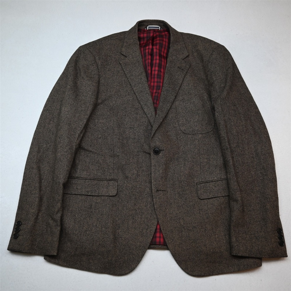 Frank Oak 42R Brown Birdseye Wool Tweed Laurier Soft Shoulder Jacket Sport Coat